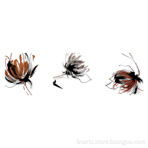 Hot selling beautiful wall decor fabric abstract flower art painting